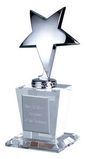Custom Silver Star Glass Trophy
