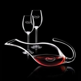 Custom 48 Oz. Reyna Crystalline Decanter W/ 2 Wine Glasses