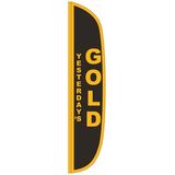 Blank Gold 3' x 15' Flutter Feather Flag