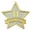 Blank Year Of Service Star Pin - 11 Year, 7/8" W, Price/piece