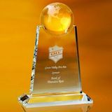 Custom Awards-optical crystal award/trophy 7 inch high, 5 1/2