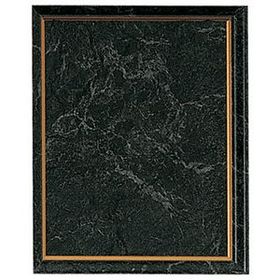 Blank Black Marbled Plaque w/Gold Border (7"x9")