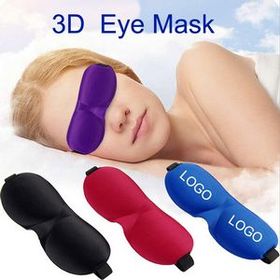Custom Soft 3D Sleep Eye Mask, 9" L x 3.3" W
