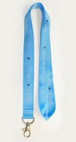 Custom Light Blue Nylon Lanyards 1/2