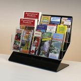 Jumbo Acrylic Literature Holder W/Adjustable Pockets - Countertop