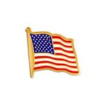 Custom Etched American Flag Lapel Pin