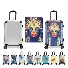 Custom Full Color Carry-On Luggage Case, Full Color Process Travel Luggage, 2" H x 14.5" W x 9.5" H