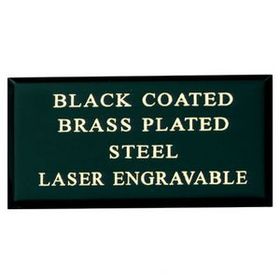 Blank Black Brass Plated Steel Engraving Plate (3"X1 1/2")