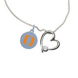 Custom Floating Heart Cubic Zirconia Necklace
