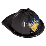 Custom Black Plastic Jr Firefighter Hats (CLEARANCE)