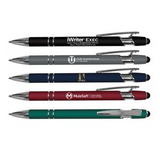 Custom iWriter Exec Pen & Stylus - Blue Writing Ink, 5 21/32