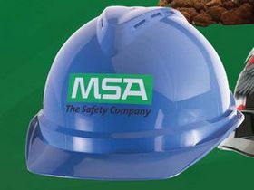 Custom MSA 500 Vented Hard Hat with Fas-Trac 4 Point Suspension