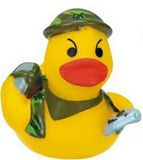 Custom Mini Rubber Soldier In Camouflage Outfit Duck