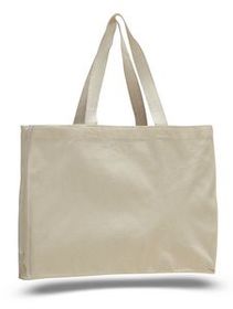 Blank Canvas Gusset Tote Bag,15" X 12" X 4"
