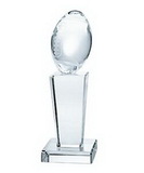 Custom Football Award on Pedestal - Medium, 9 1/2
