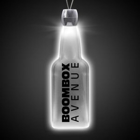 Custom 24" White Bottle Light-Up Pendant Necklace