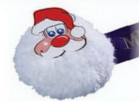 Custom Mophead Santa Weepul, 1 1/4" H X 1 1/4" W X 1 1/4" L