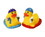 Custom Rubber Pool Party Duck Toy, 4" L x 3 1/2" W x 3 3/4" H, Price/piece