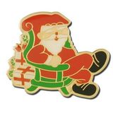 Custom Santa Sitting Lapel Pin, 1 1/2