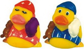 Custom Rubber Sleepy Time Duck, 3 3/8" L x 3 1/8" W x 3 3/8" H