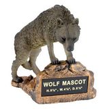 Custom Wolf School Mascot Sculpture w/Engraving Plate, 5 7/8