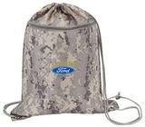 Custom Digital Camo Drawstring Tote Bag with Zipper (15