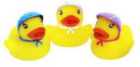 Custom Rubber Teeny Weeny Baby Bonnet Duck, 3/4" L x 3/4" W x 3/4" H