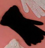 Black Cotton Adult Gloves