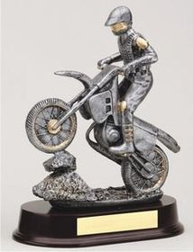 Custom 9" Resin Motorcycle on Rock Award