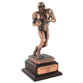 Custom 11 1/2" Bronze Football Player Trophy