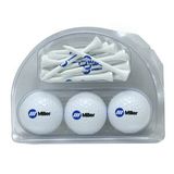Custom Golf Tournament Gift Pack w/3 Top Flite Golf Balls & (18) 2 3/4
