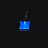 Custom LED Square Badge On String - Blue