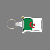 Key Ring & Full Color Punch Tag W/ Tab - Flag of Algeria