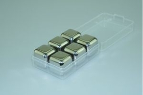 Custom Stainless Steel Cooling Cube 6 Pieces/Set, 1" L x 1" W x 1" H