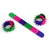 Custom Multi-Color Silicone Spiky Slap Bracelet