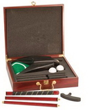 Custom Rosewood Finish Executive Golf Set, 13 3/4