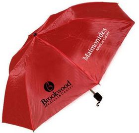 Custom Foldable Umbrella - 40" Arc and Folds Into Compact 13" (Red)