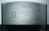 Custom 114-GBC611  - Blackstone Beveled Crescent Award-Smoked Glass