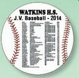 Custom White Baseball Schedule Magnet (5 1/2