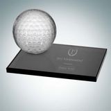 Custom Golf ball w/Smoke Glass Base, 3 1/2