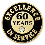 Blank Excellence In Service Pin - 60 Years, 3/4