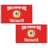 Custom 4' X 6' Firefighter Double Sided Knitted Polyester Flag