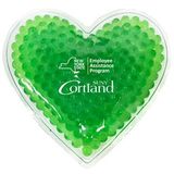 Custom Green Heart Hot/ Cold Pack with Gel Beads, 4
