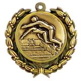 Custom Stock Swimming Female Medal w/ Wreath Edge (1 1/2