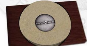 3.75" Custom Limestone Coaster - Set Of 2 In Holder