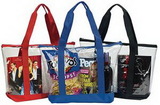 Custom Clear Zipper Tote Security Tote Bag with Pocket, 19