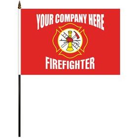 Custom 12" X 18" Firefighter Stick Flag
