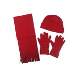 Custom Polar Fleece Gloves, Hat & Scarf Set, 55