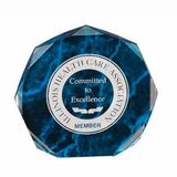 Custom Blue Marble Octagon Acrylic Award (6