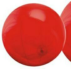 Custom 6" Inflatable Translucent Red Beach Ball